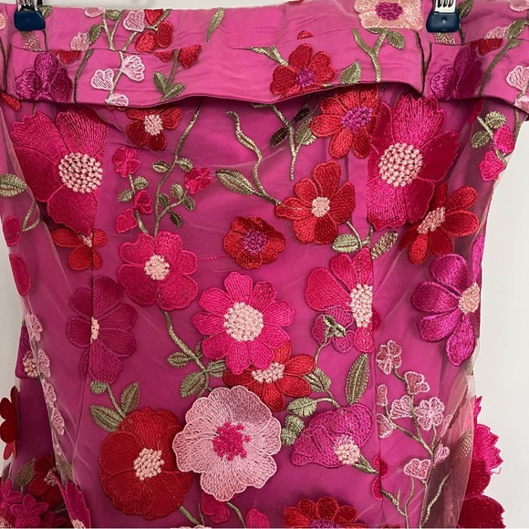 NEW Altar’d State Strapless Pink Floral Mini Dress Size Large NWT - Picture 7 of 10